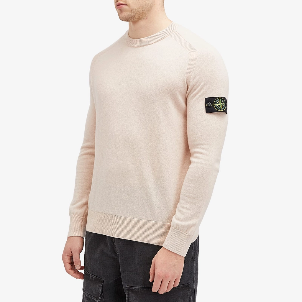Stone Island Men's Geelong Wool Crew Neck Jumper Antique Rose